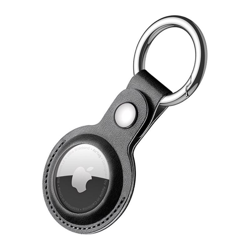 Dux Ducis PU Leather keychain Case (Apple AirTag) black
