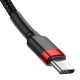 Baseus Cafule Cable Braided Type-C / Type-C PD 60W QC3.0 20V 3A 1m (CATKLF-G91) black-red