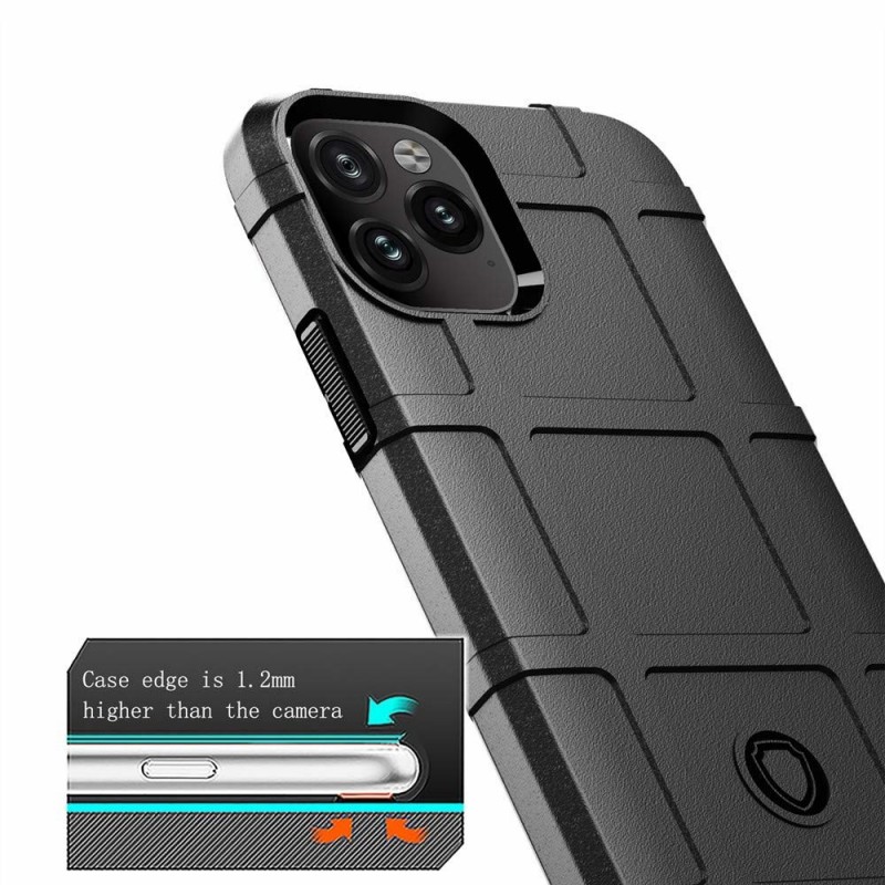 Anti-shock Square Armor Case Rugged Cover (iPhone 11 Pro Max) black