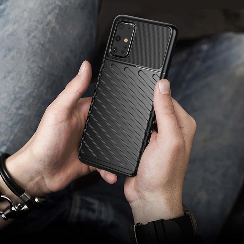 Anti-shock Thunder Case Rugged Cover (Samsung Galaxy A41) black