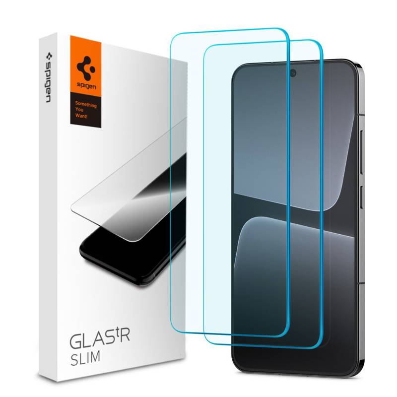 Spigen® GLAS.tR™ (x2Pack) Slim Tempered Glass (Xiaomi 13 / 14) clear