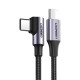 Ugreen Type-C PD / Type-C PD Angled Cable 60W 20V 3A 1m black-grey (50123)