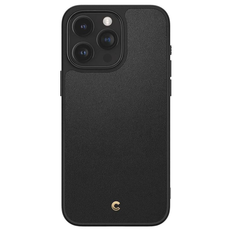 Spigen® Cyrill Kajuk MagFit Case Leather Case (iPhone 15 Pro Max) black