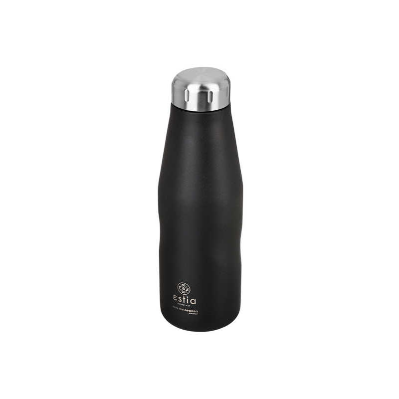 Estia Travel Flask 500ml Save Τhe Aegean (Black Matte)