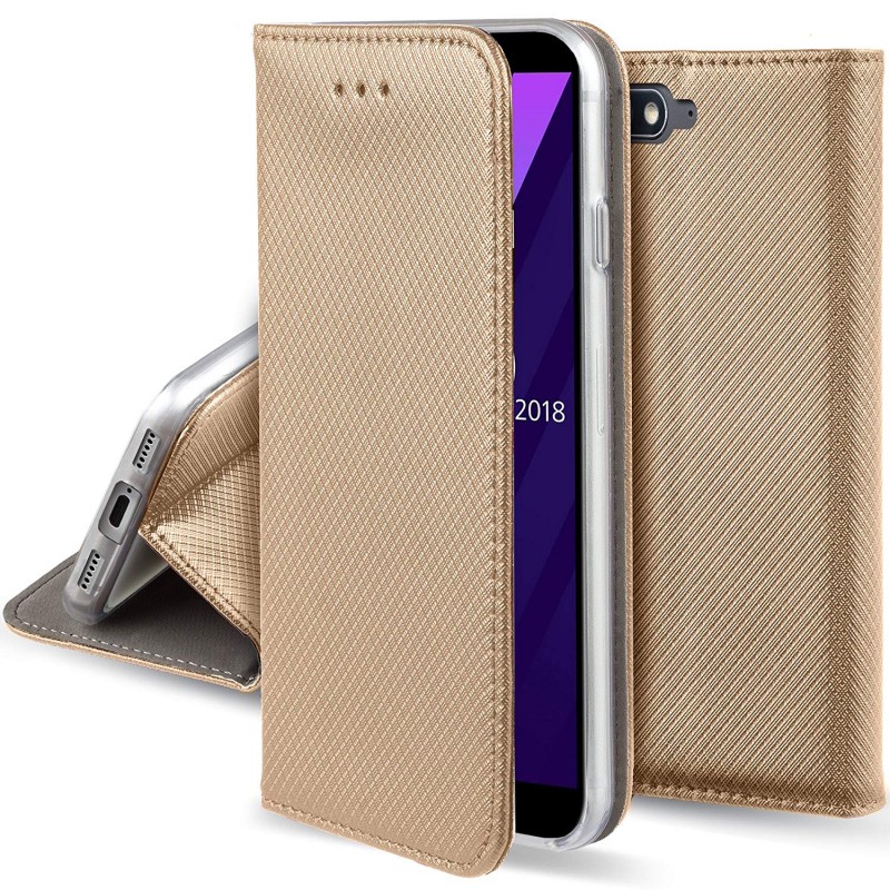 Smart Magnet Book Cover (Huawei Y6 2018) gold