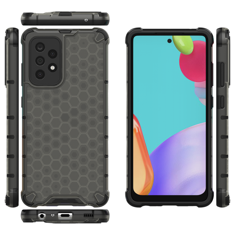 Honeycomb Armor Shell Case (Samsung Galaxy A52 / A52s) black
