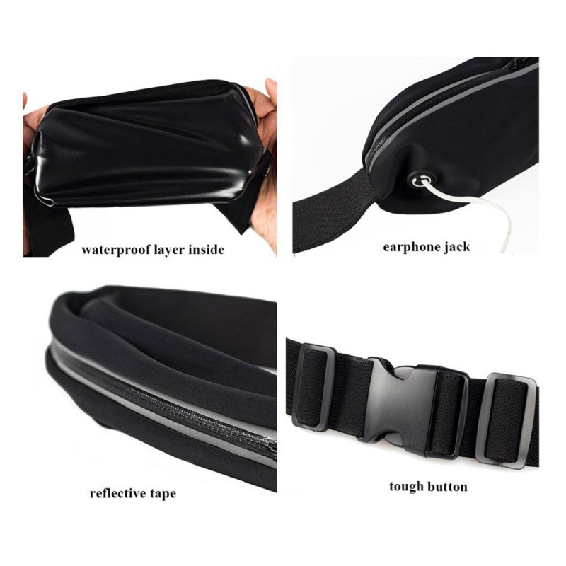 Ζώνη τρεξίματος Running Belt Universal 6,2" (black)