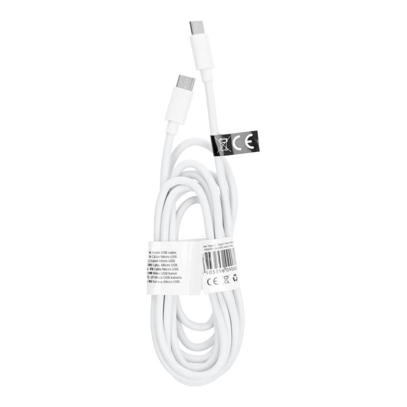 C293 Data Cable Type-C / Type-C PD60W 3A (white) 2m
