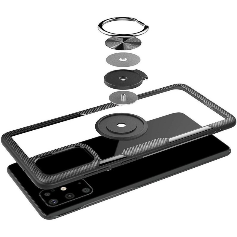 Carbon Ring Case Back Cover (Xiaomi Mi 10T / 10T Pro) black