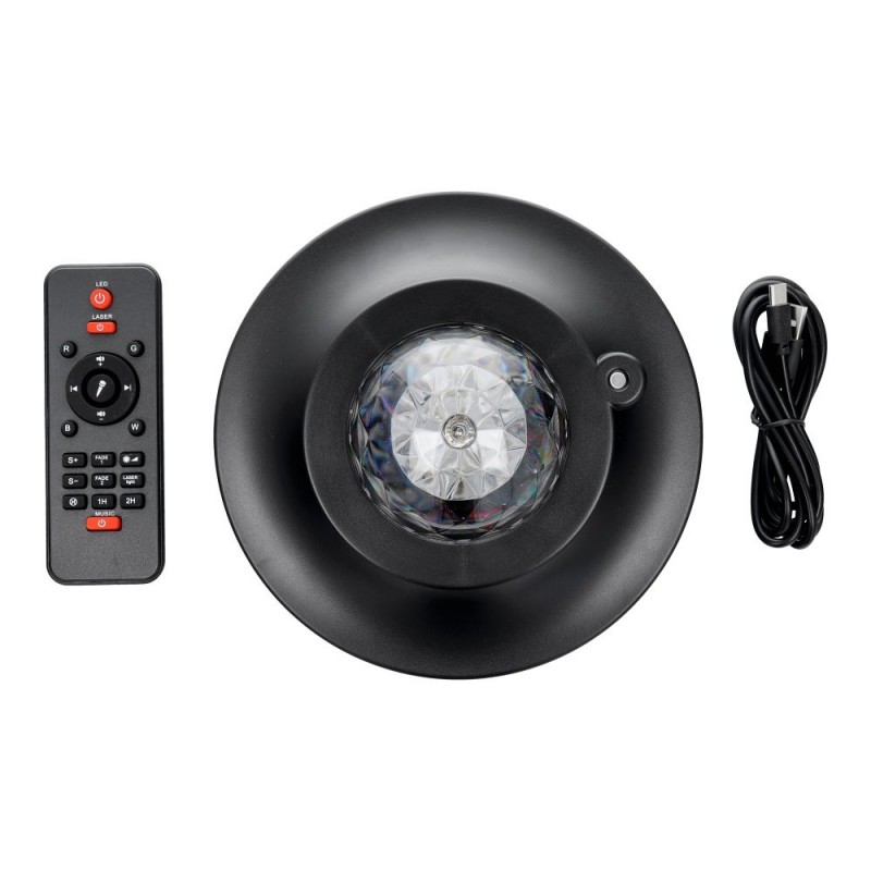 Projector Παιδικό φωτιστικό STARS Disco Night Lamp Bluetooth Speaker + Remote Control (black)
