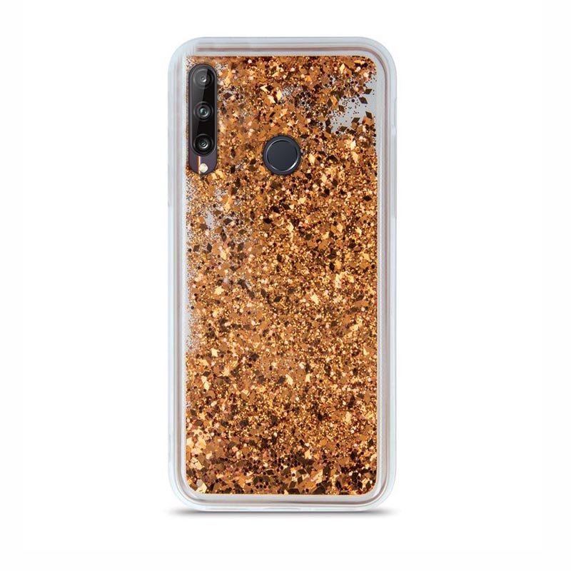 Liquid Crystal Glitter Armor Back Cover (Huawei P40 Lite E) gold