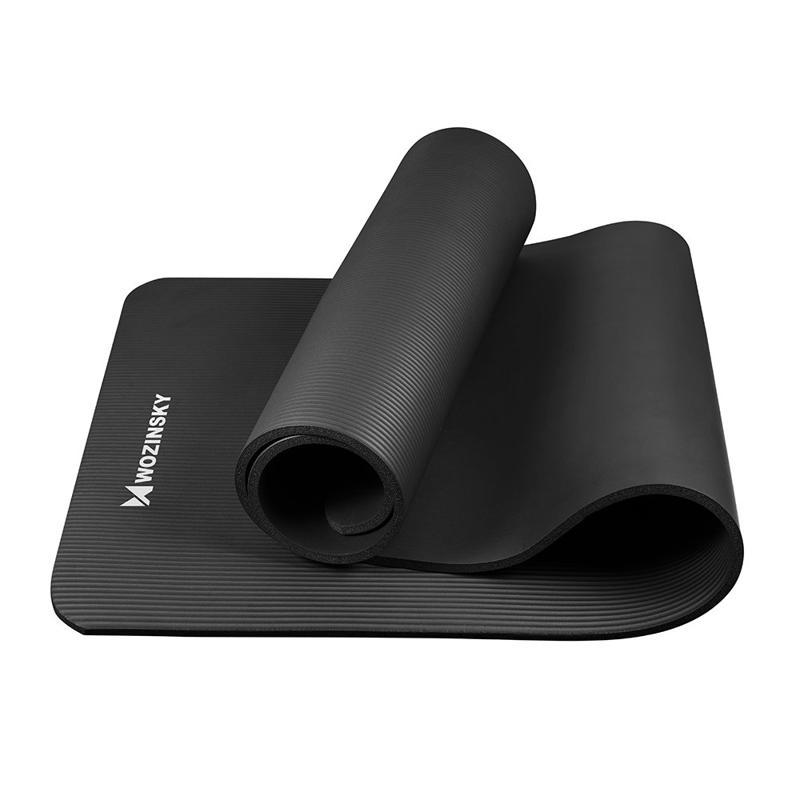Wozinsky Στρώμα Γυμναστικής Αντιολισθητικό με Χειρολαβή 181cm x 63cm x 1cm (WNSP-BLAC) black