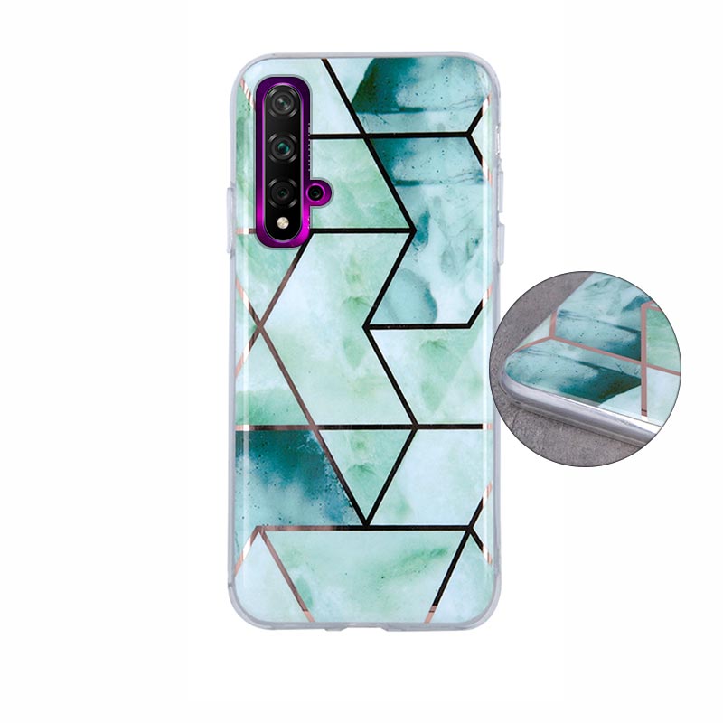 Geometric Marmur Case Back Cover (Huawei P Smart 2019 / Honor 10 lite) green