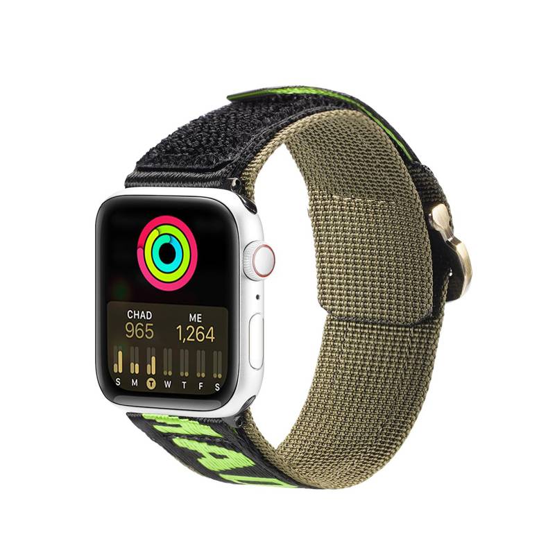 Dux Ducis Outdoor Nylon Strap Λουράκι (Apple Watch All Models) (42/44/45/49mm) black-green