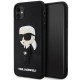 Karl Lagerfeld® HardCase Rubber Ikonik 3D Case (iPhone 11 / XR) black-black