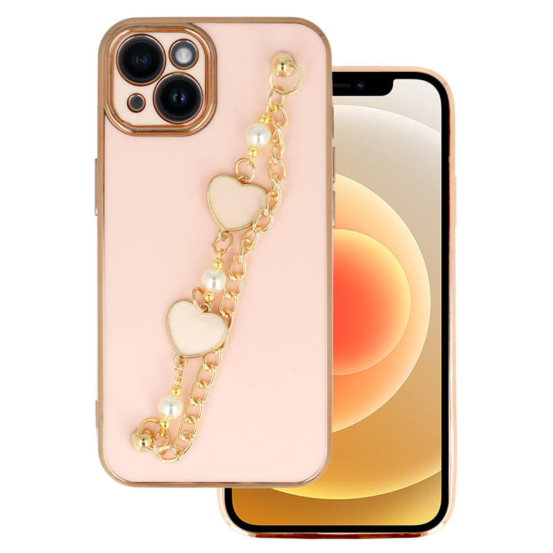 Lux Chain Series Back Cover Case (iPhone 13) design 3 light-pink