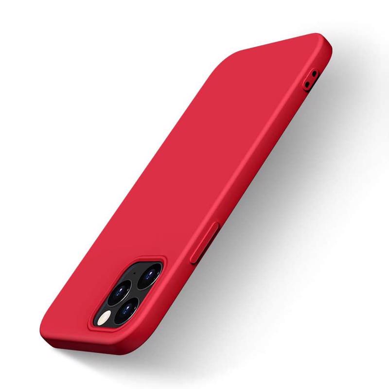 Silicone Soft Case Back Cover (iPhone 12 Mini) red