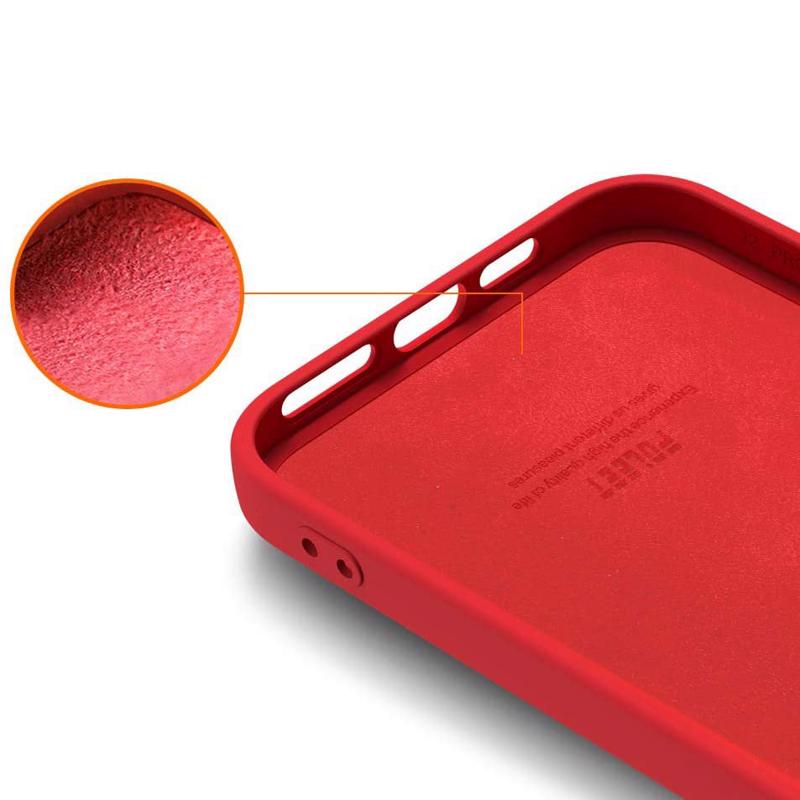 Silicone Soft Case Back Cover (iPhone 12 Mini) red