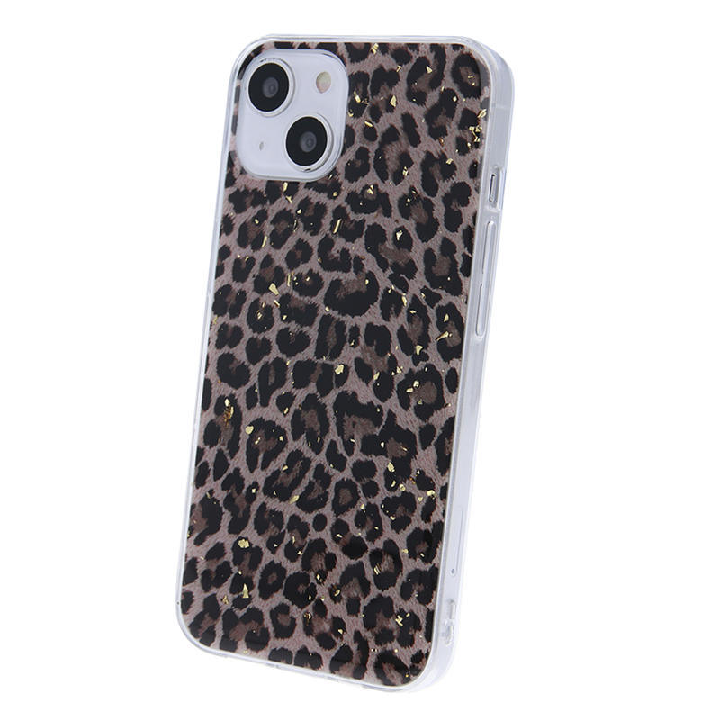 Gold Glam Back Cover Case (iPhone 11) leopard print 1