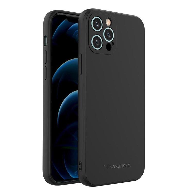 Wozinsky Color Silicone Back Cover Case (iPhone 13 Pro) black