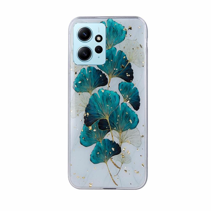 Gold Glam Back Cover Case (Xiaomi Redmi Note 12 4G) leaves