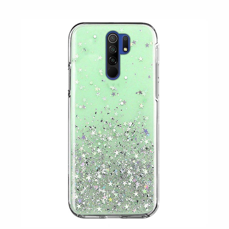 Wozinsky Star Glitter Shining Armor Back Cover (Xiaomi Redmi 9) green