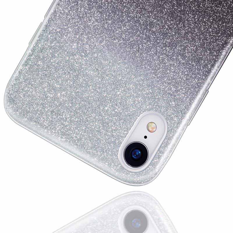 Glitter Shine Case Back Cover (Samsung Galaxy A6 2018) smoked-black