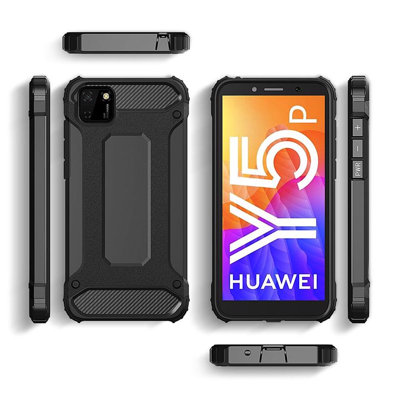 Hybrid Armor Case Rugged Cover (Huawei Y5p) black