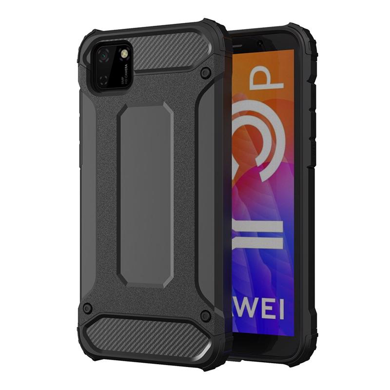 Hybrid Armor Case Rugged Cover (Huawei Y5p) black