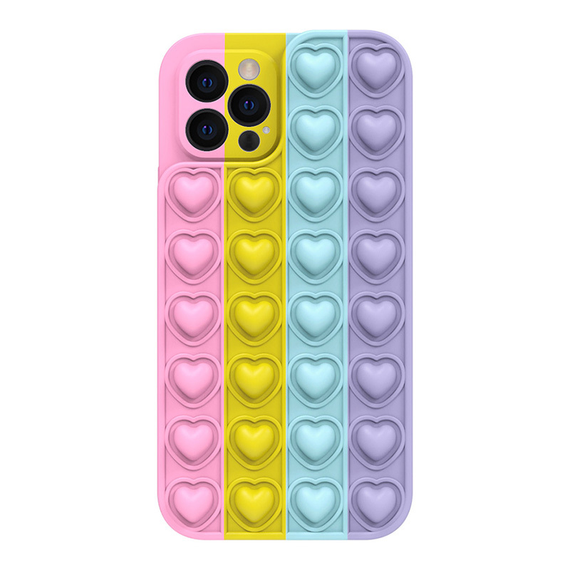 Bubble Pop It Back Case (iPhone 13 Pro) pink-yellow-sky-purple 3
