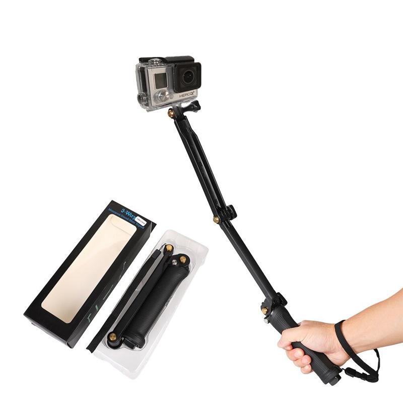 Monopod Tripod with Selfie Holder 3 in 1 GoPro - Action camera (black)