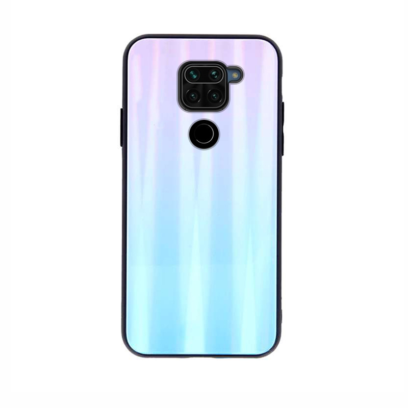 Aurora Glass Case Back Cover (Xiaomi Redmi Note 9) blue-pink