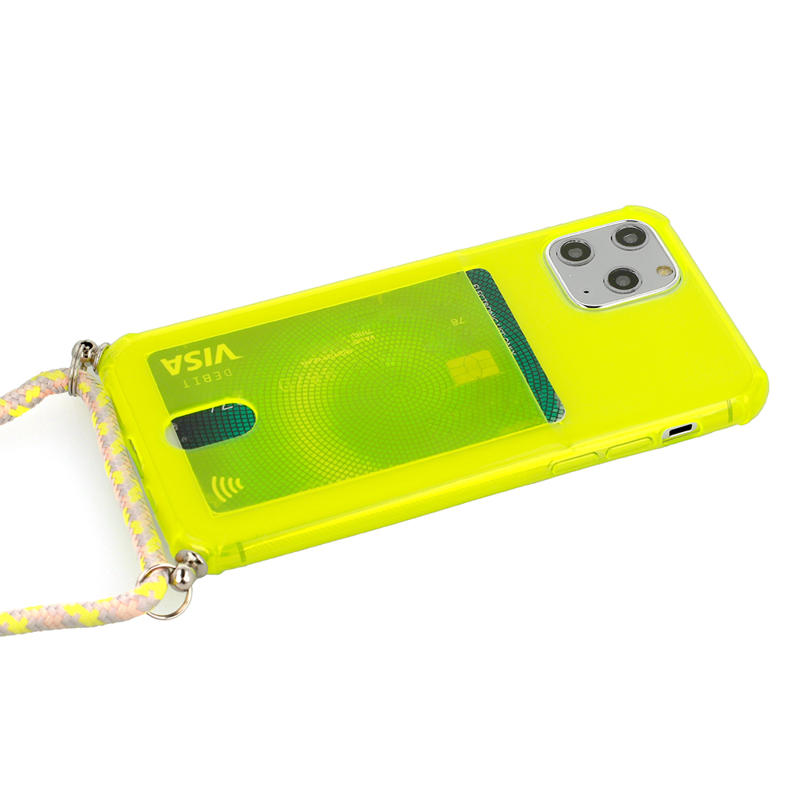 Strap Fluo Cord Case με Κορδόνι Back Cover (iPhone 12 / 12 Pro) lime