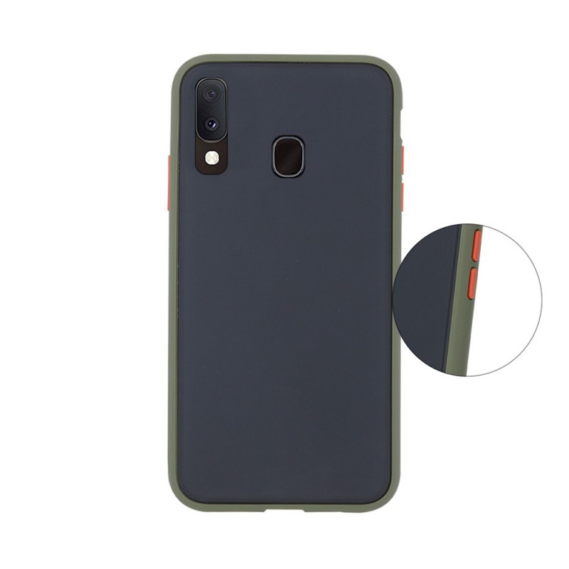 Colored Buttons Case Back Cover (Samsung Galaxy A20e) green