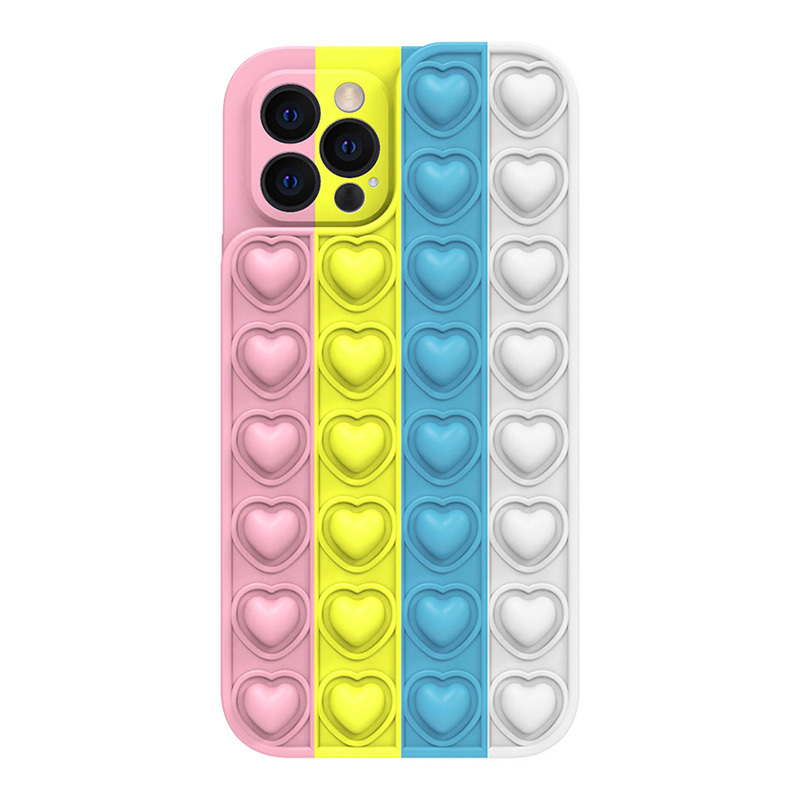 Bubble Pop It Back Case (iPhone 13 Pro Max) pink-yellow-blue-white 2