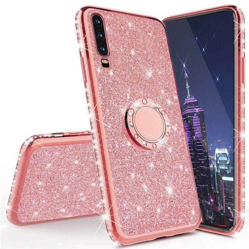 Diamond Ring Case Back Cover (Huawei P30 Lite) pink