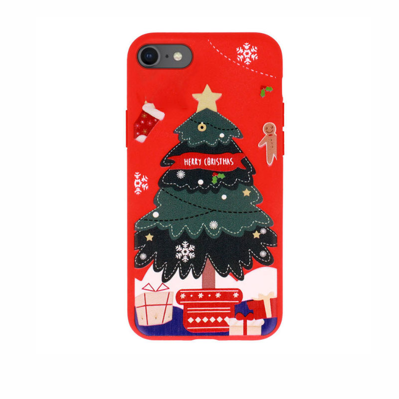 Christmas Back Cover Case (iPhone SE 2 / 8 / 7) design 6 red