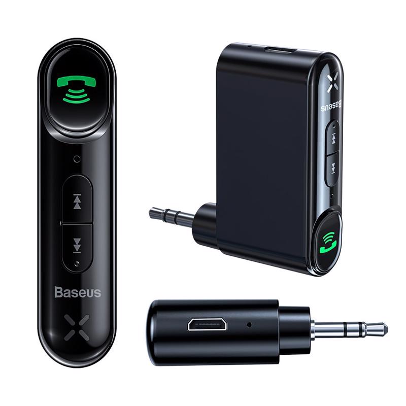 Baseus Qiyin Bluetooth AUX Audio Receiver (WXQY-01) Αντάπτορας Mini Jack (black)
