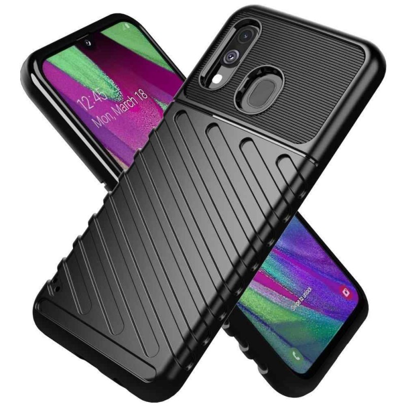 Anti-shock Thunder Case Rugged Cover (Samsung Galaxy A40) black