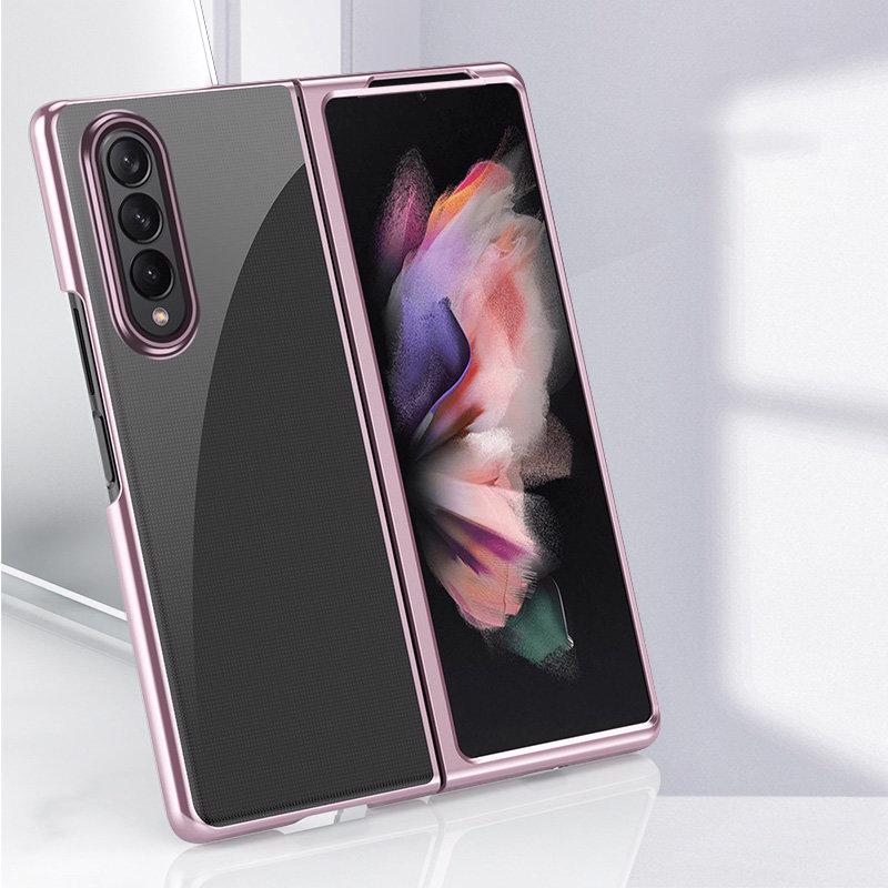 Hard Plated PC Case Back Cover (Samsung Galaxy Z Fold 3) pink