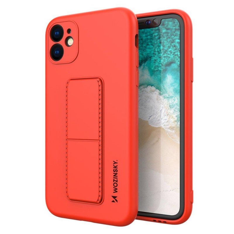 Wozinsky Kickstand Flexible Back Cover Case (iPhone 12 Mini) red
