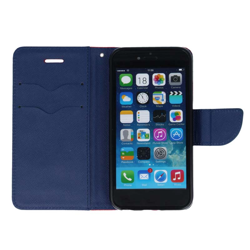 Smart Fancy Book Cover (Xiaomi Redmi Note 10 / 10S) red-navy