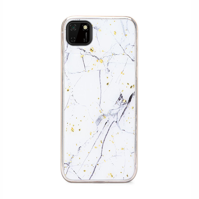 Marble Case Back Cover (Huawei Y5p) white