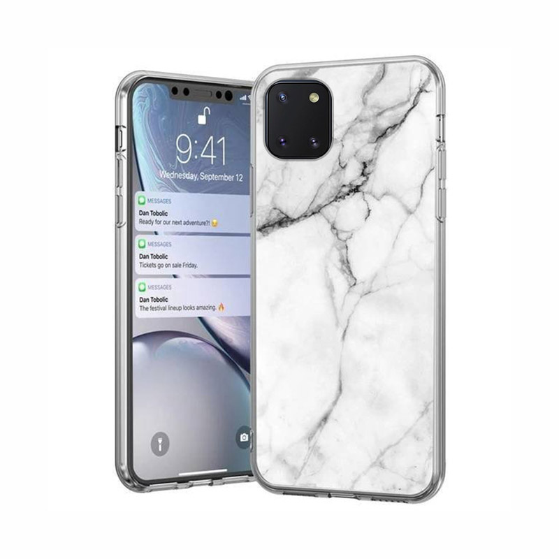 Wozinsky Marble Case Back Cover (Xiaomi Mi 10 Lite) white