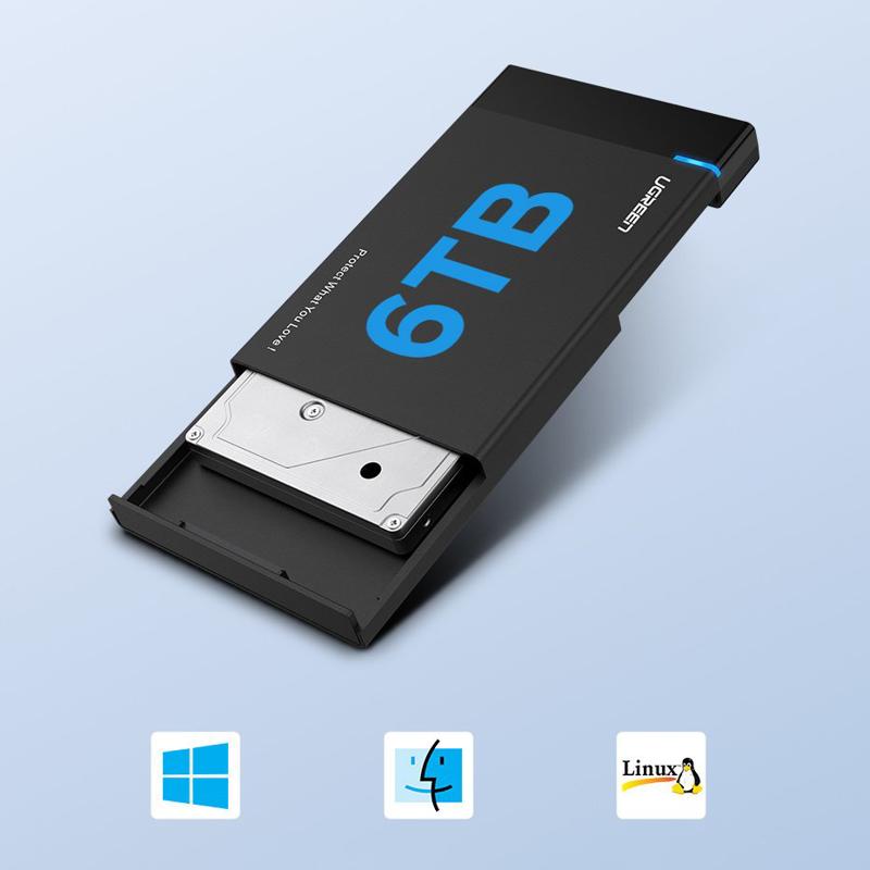 Ugreen Εξωτερική Θήκη Σκληρού Δίσκου 2.5" SATA III USB3.0 SuperSpeed (US221 30848) black