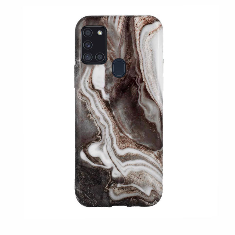 Marble Stone Case Back Cover (Samsung Galaxy A21S) design 7 grey