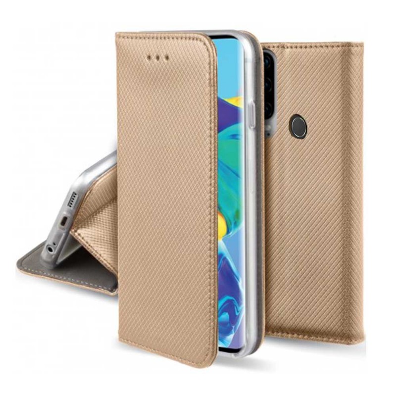Smart Magnet Book Cover (Huawei P30 Lite) gold
