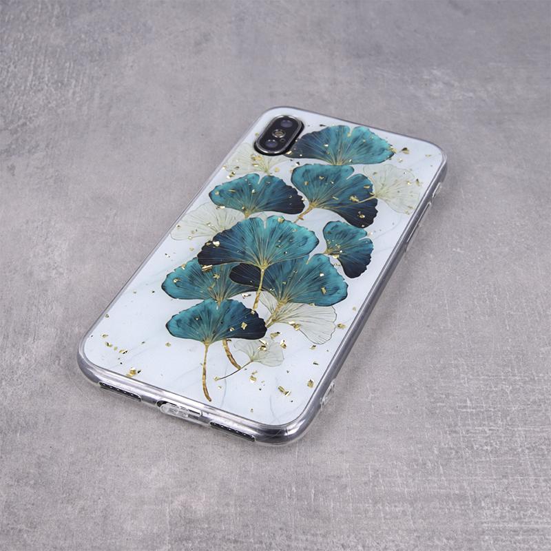 Gold Glam Back Cover Case (Xiaomi Redmi 10) leaves