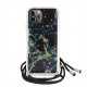 Glitter Cord Case με Κορδόνι Back Case (iPhone 12 / 12 Pro) black