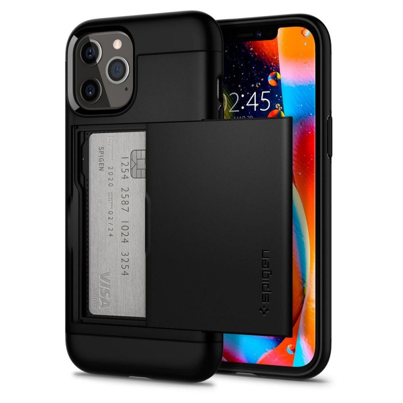 Spigen® Slim Armor CS™ 076CS27435 Case (iPhone 12 / 12 Pro) black